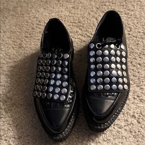 TUK Studded Black Loafers
